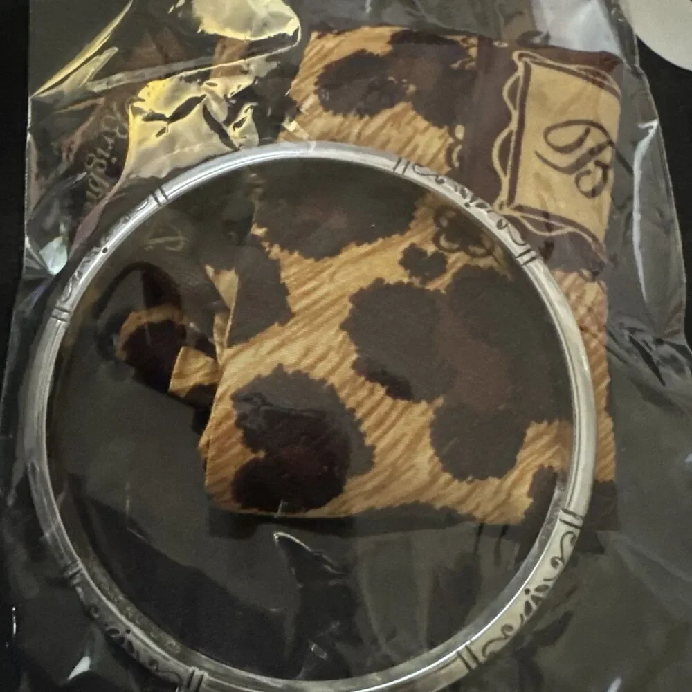 BRIGHTON -  Embossed Design 5mm Bangle Bracelet - 2.5